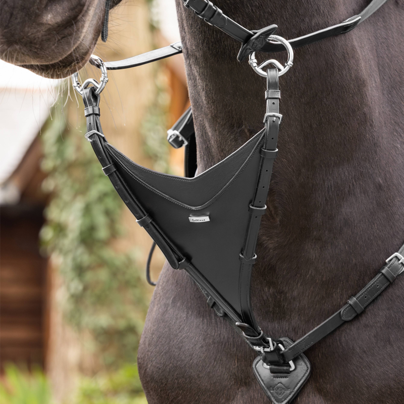 LeMieux Kudos Bib Martingale Attachment - Black/Silver-1